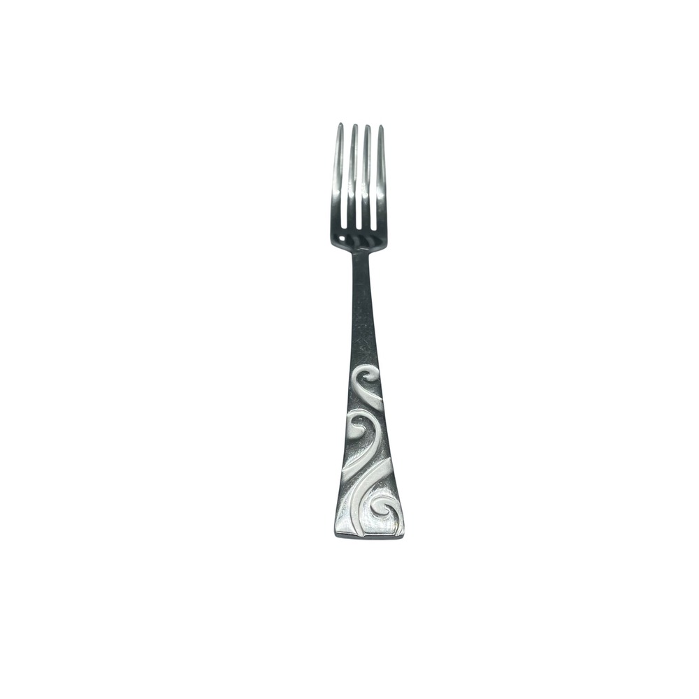 Oneida Stanhope Salad Fork 18/10 Stainless Steel Scroll Design 7.25 Inch
